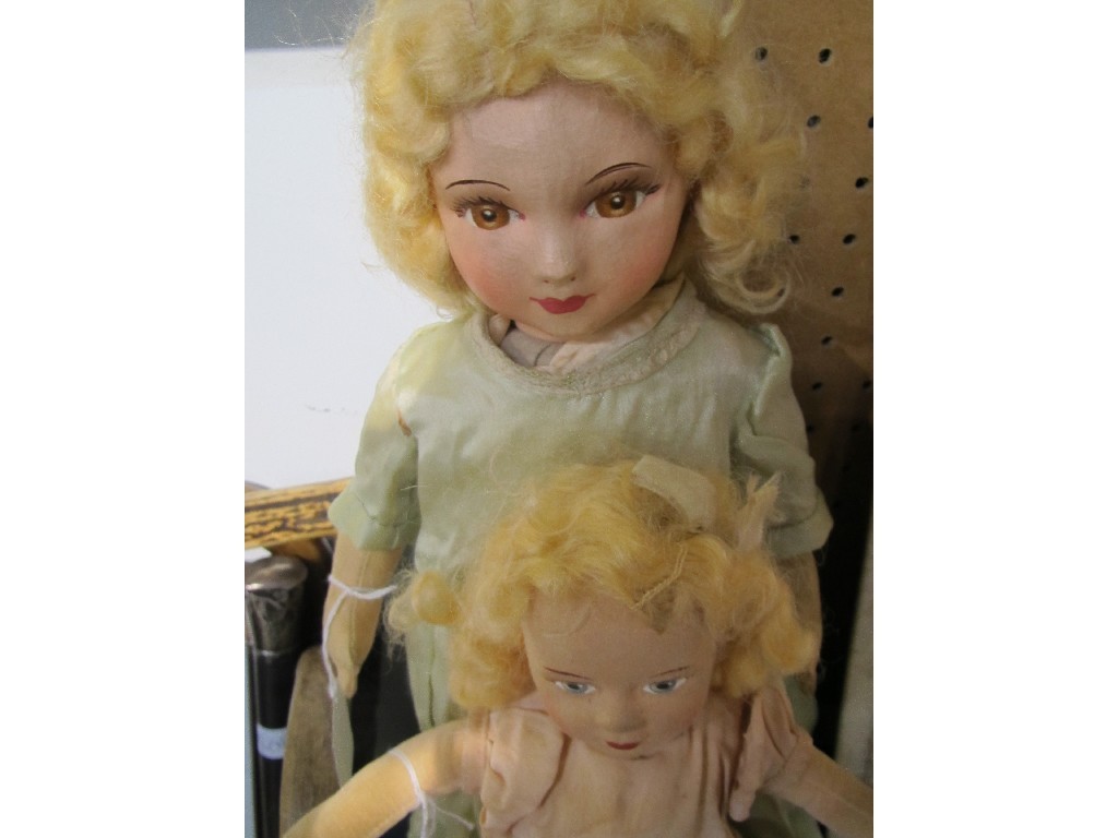 Appraisal: Lot comprising two cloth dolls