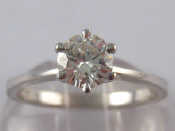 Appraisal: An carat white gold diamond solitaire ring the round brilliant