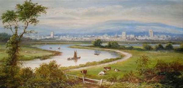 Appraisal: Henry Harris - 'Barnstaple' Oil on canvas Signed lower left