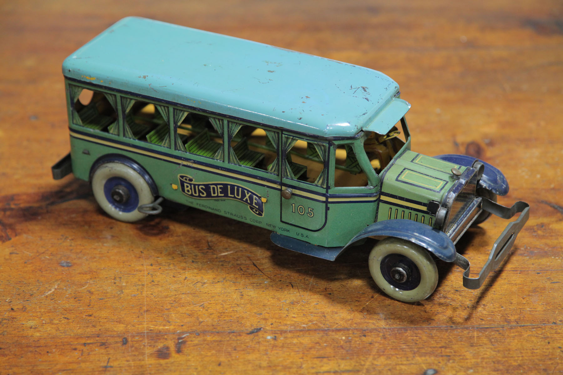 Appraisal: FERDINAND STRAUSS ''BUS DE LUXE'' WIND UP TOY New York