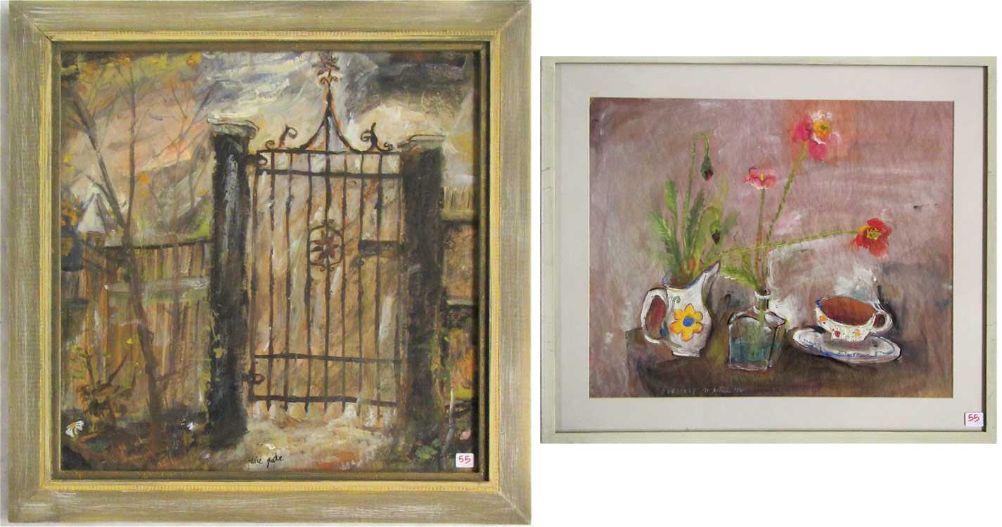 Appraisal: JAMES MARTIN TWO GOUACHES ON PAPER Washington b The Gate