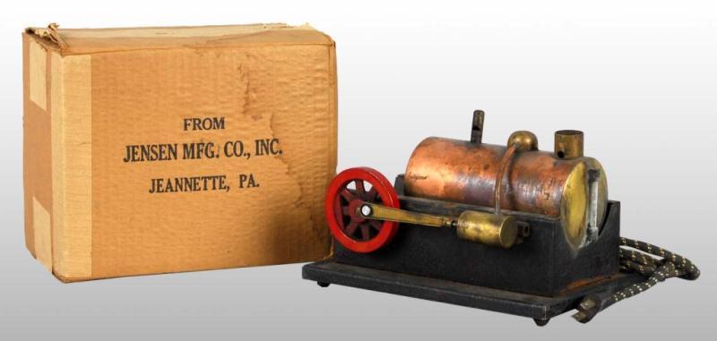 Appraisal: Miller Copper Boiler Electric Steam Engine Toy Description American made