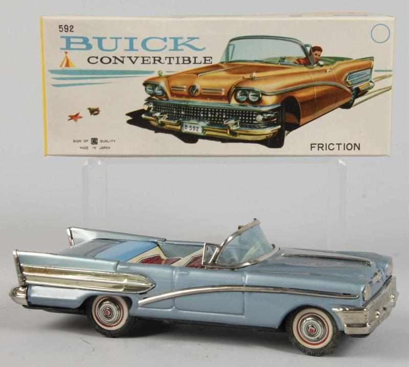 Appraisal: Tin Litho Buick Convertible Friction Toy Description Japanese Working Made