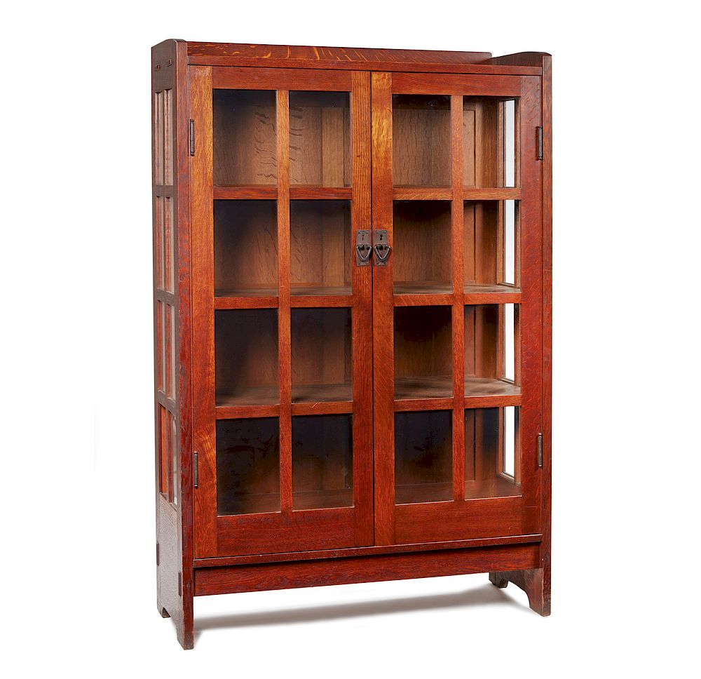 Appraisal: Gustav Stickley China Cabinet Gustav Stickley two door oak china