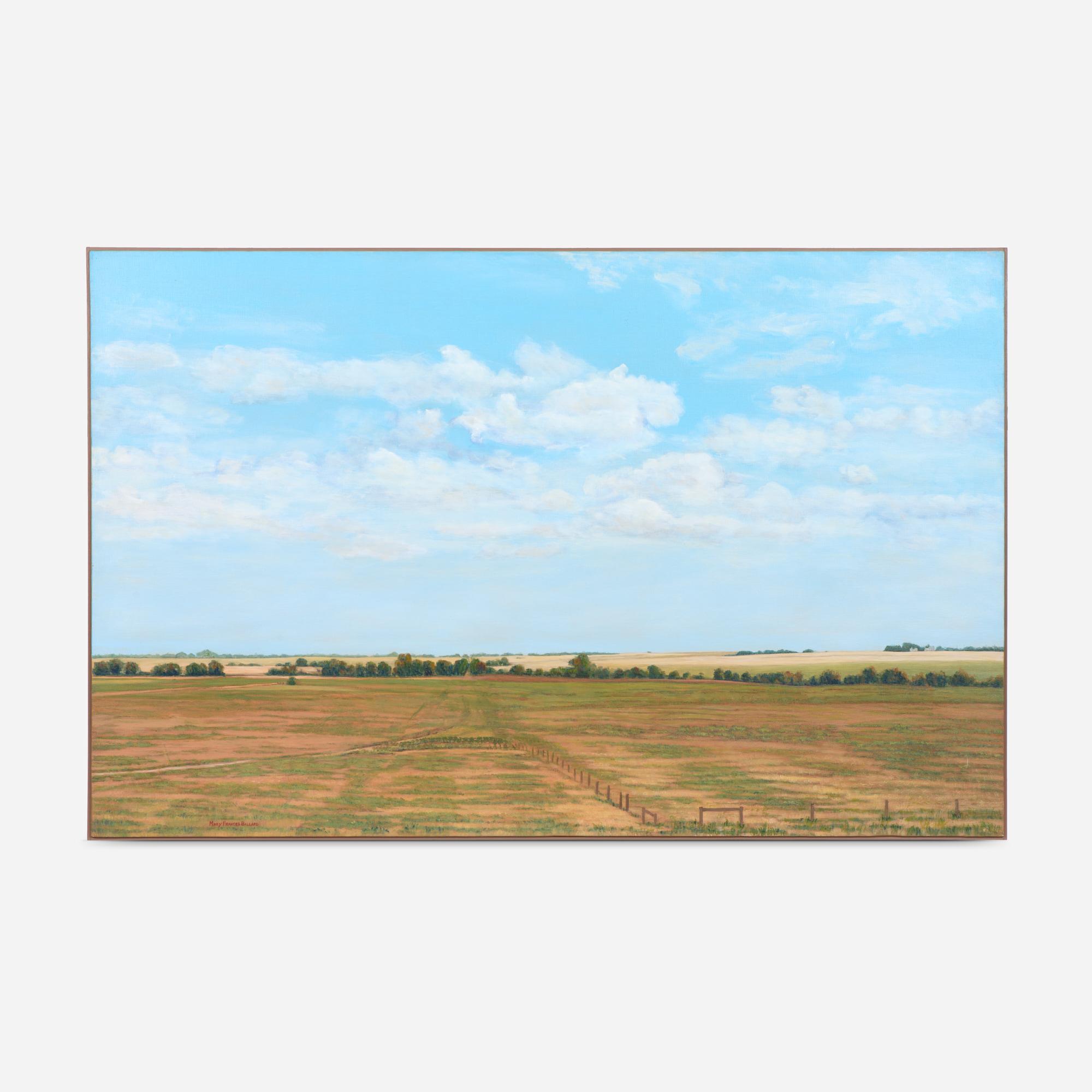 Appraisal: MARY FRANCES BALLARD CLOUDS AND THE FLAT LAND ACRYLIC Mary