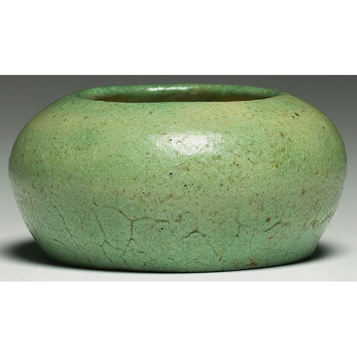 Appraisal: Grueby bowl miniature shape covered in a mottled green matt