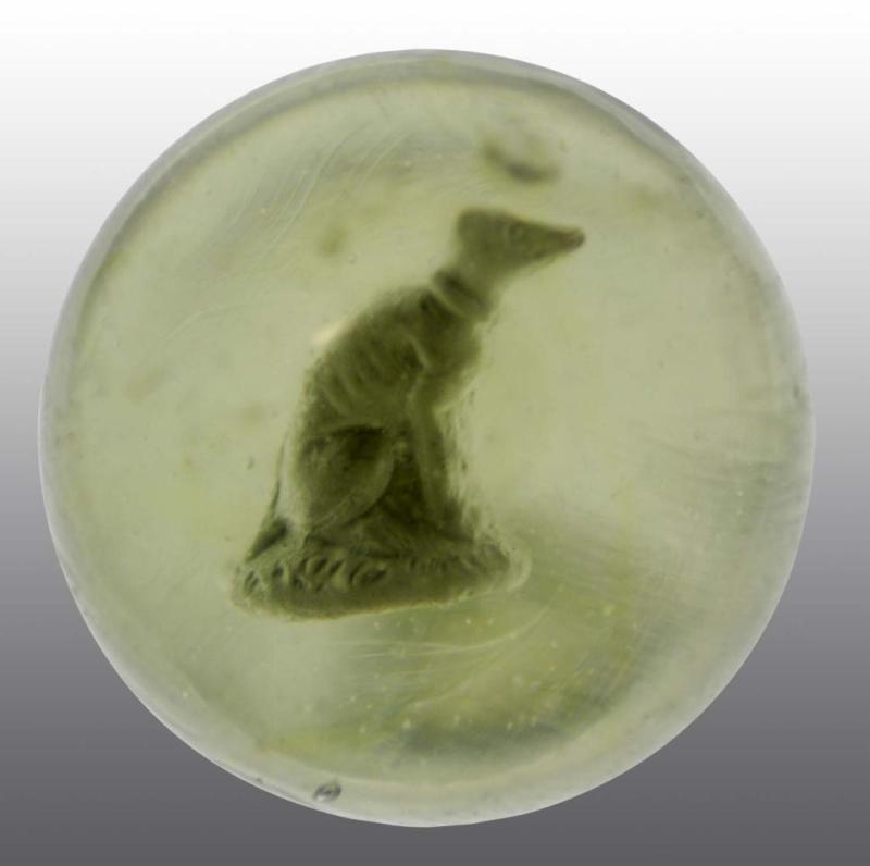 Appraisal: Sulphide Greyhound Dog Marble Description Original surface Great detail and