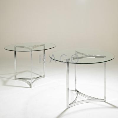 Appraisal: MILO BAUGHMAN Attr DESIGN INSTITUTE AMERICA Pair of tables USA