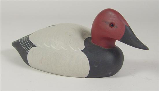 Appraisal: Canvas Back Duck Decoy by William Keim Signed - W