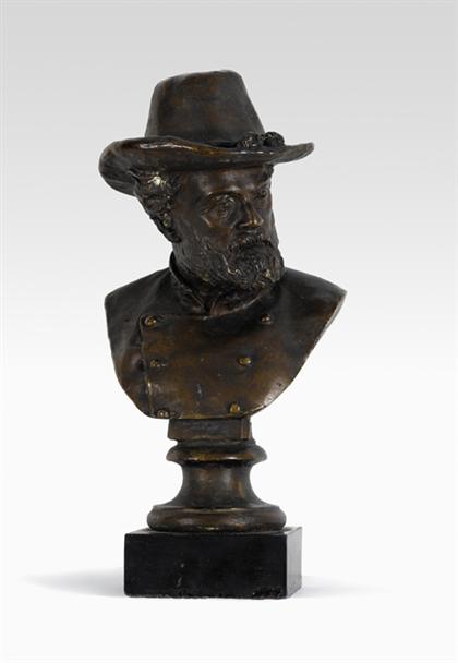 Appraisal: Moses Ezekiel bronze bust of robert e lee Signed Ezikiel