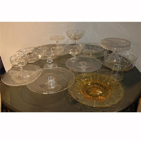 Appraisal: Group of Colorless Glass Table Articles Estimate -