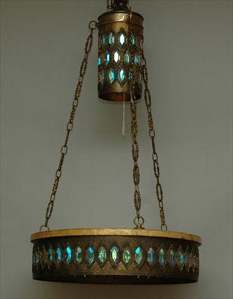 Appraisal: th Century Hanging Table Lamp