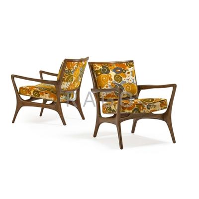 Appraisal: VLADIMIR KAGAN b KAGAN-DREYFUSS Pair of lounge chairs no C