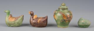 Appraisal: Sancai Glaze Items Four Chinese Tang or Tang style Sancai