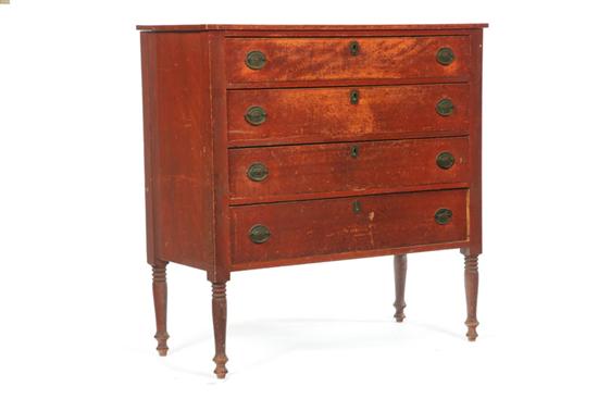 Appraisal: SHERATON CHEST OF DRAWERS Attributed to New Hampshire early th