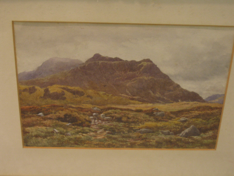 Appraisal: JAMES ALFRED AITKEN SCOTTISH - Mountain landscape watercolor on paper