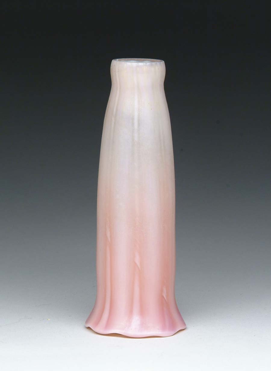 Appraisal: TIFFANY ART GLASS LILY SHADE Wonderful pastel pink Tiffany lily