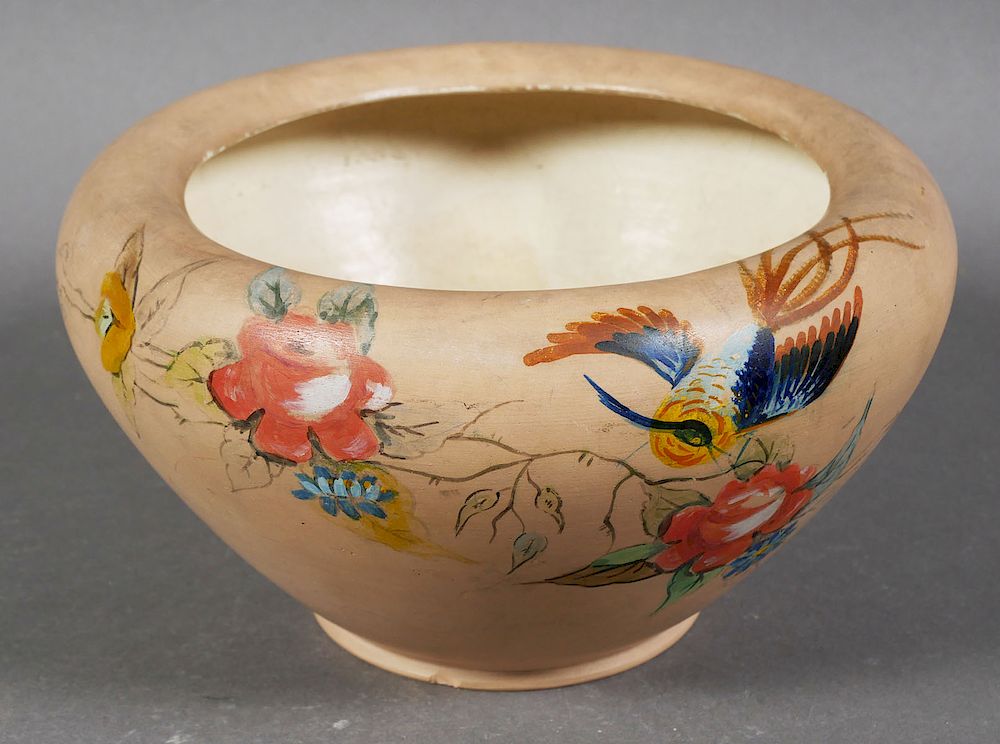 Appraisal: GRAACK POTTERY Hummingbird Bowl Early s A bowl decorated with