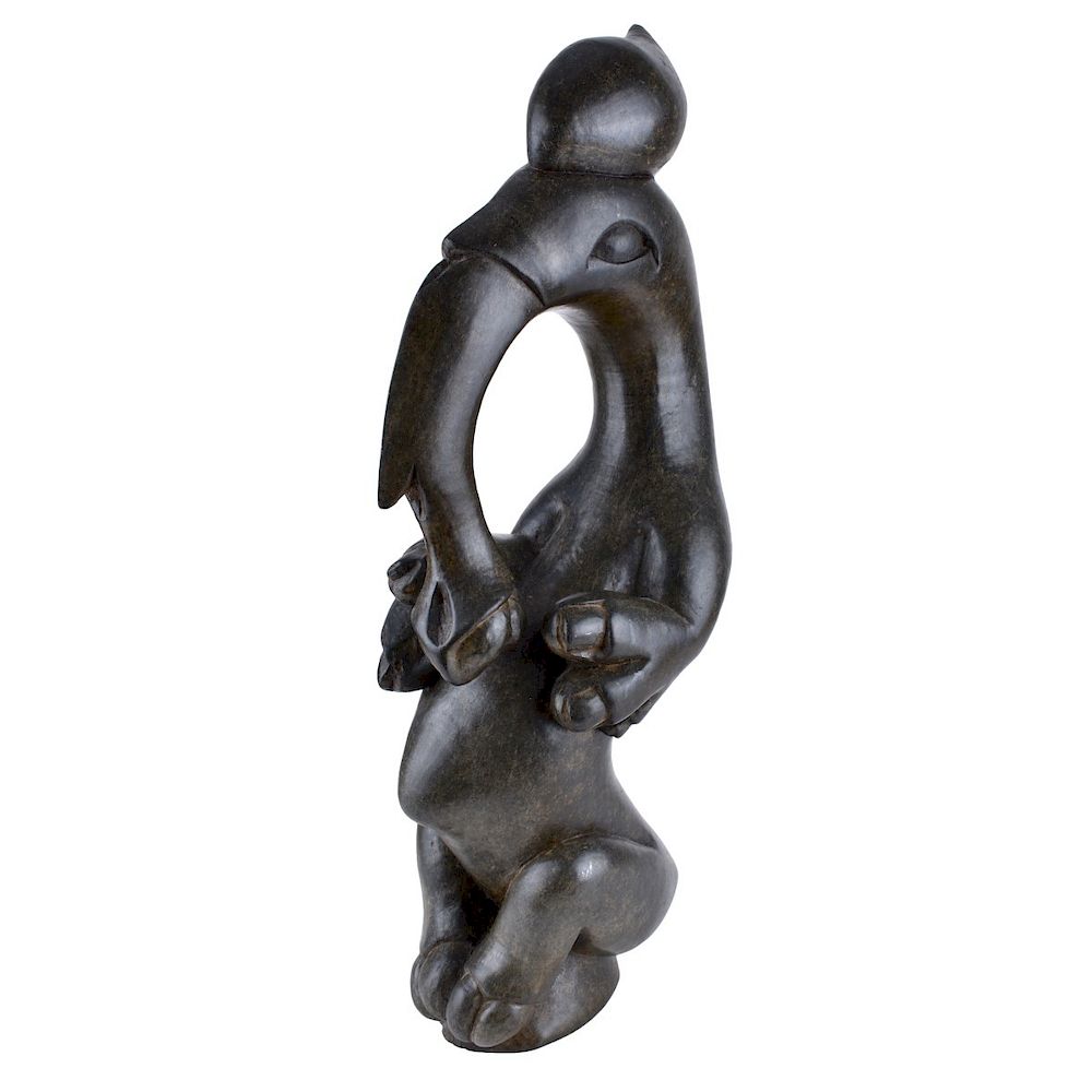 Appraisal: Fanizani Akuda Carved Stone Shona Sculpture Fanizani Akuda Zimbabwean Carved