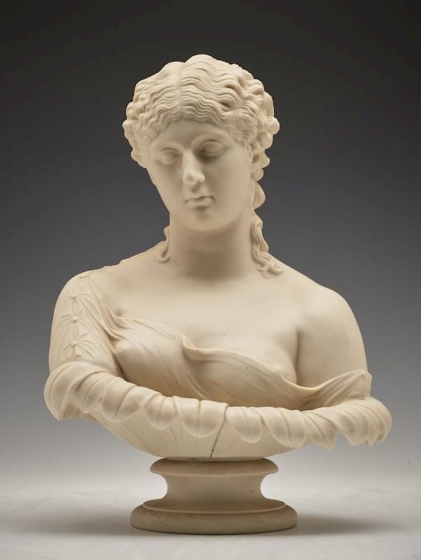 Appraisal: th c Parian ware bust of Clytie t th c