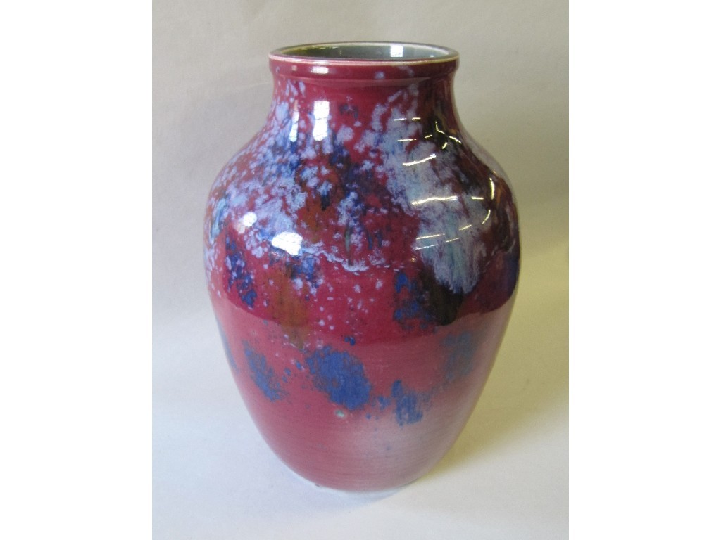 Appraisal: Holyrood pottery sang de bouef glaze vase