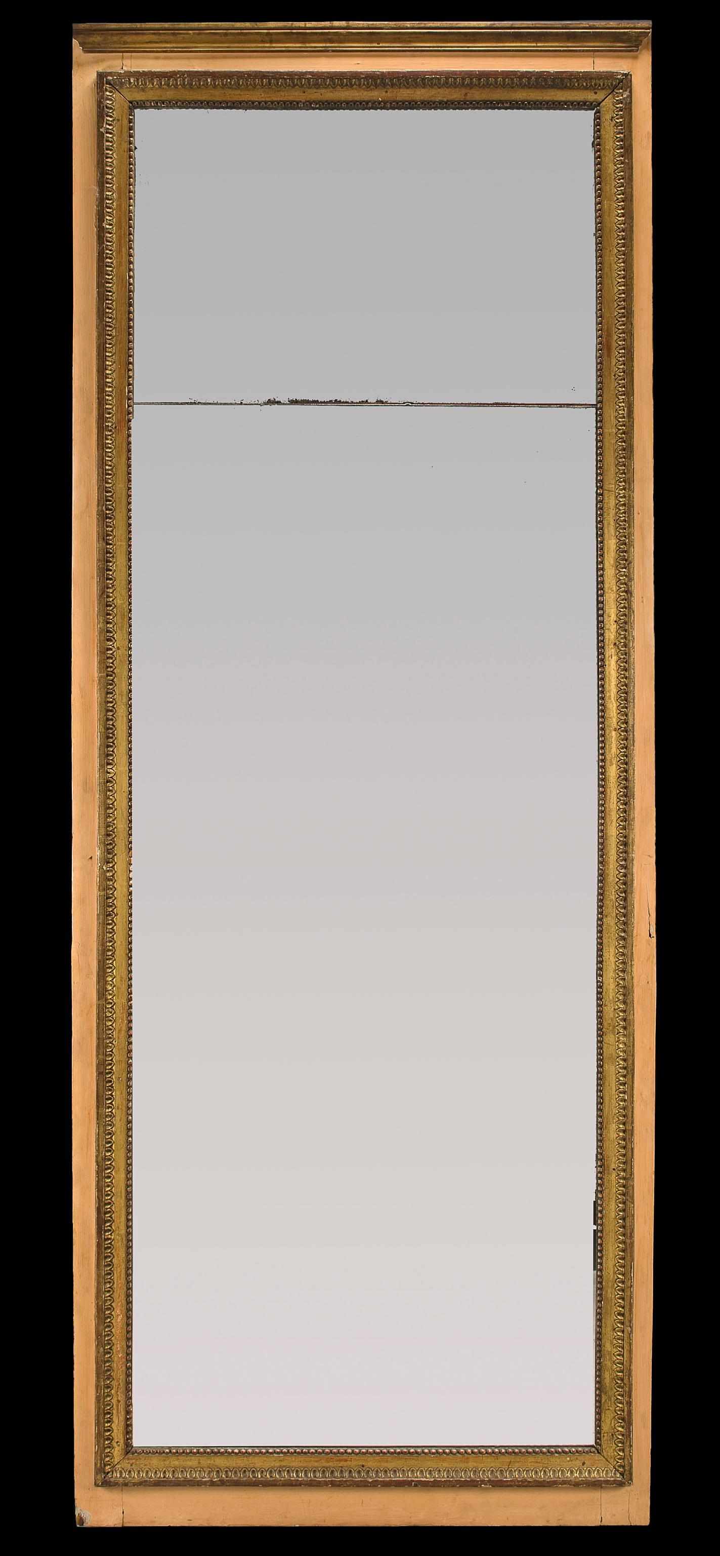 Appraisal: A Louis XVI giltwood boiserie mirror fourth quarter th centuryheight