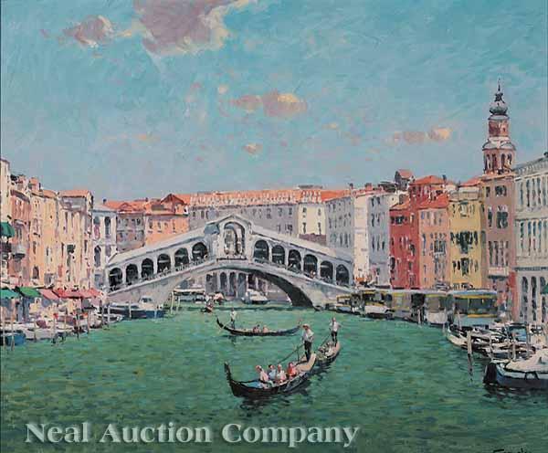 Appraisal: Niek van der Plas Dutch b Grand Canal Venice oil