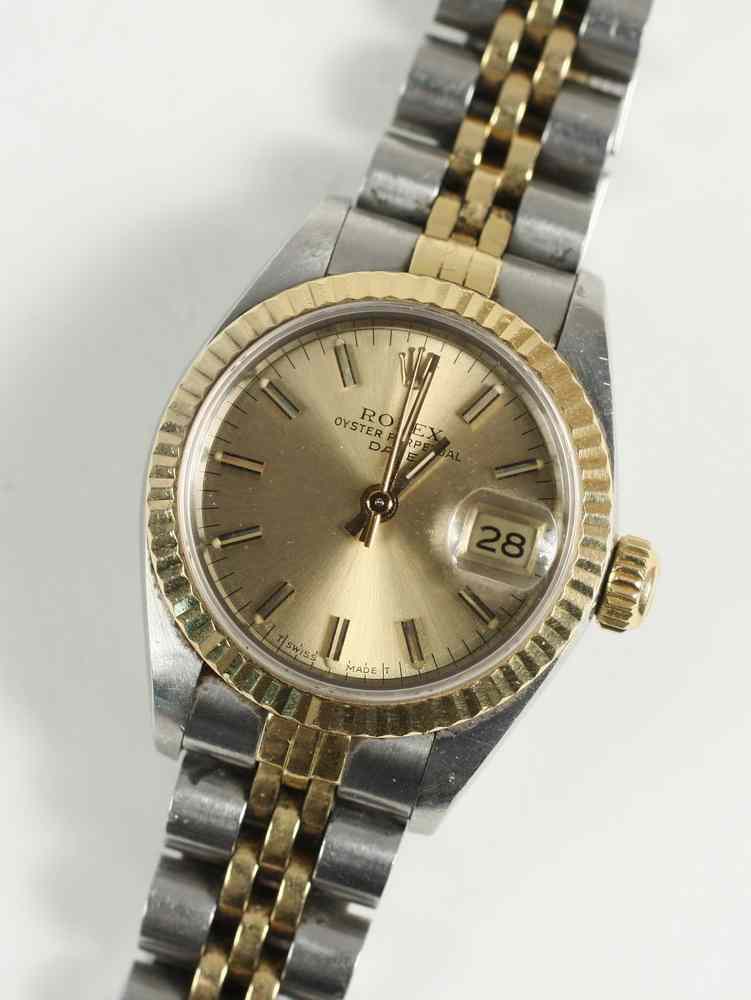 Appraisal: LADY'S ROLEX WATCH - k Gold Stainless Steel Rolex Oyster