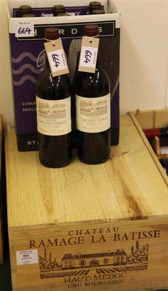 Appraisal: Twenty bottles including a case of twelve Chateau Ramage La