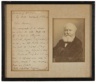 Appraisal: Photograph and handwritten letter Charles Gounod Second half th century