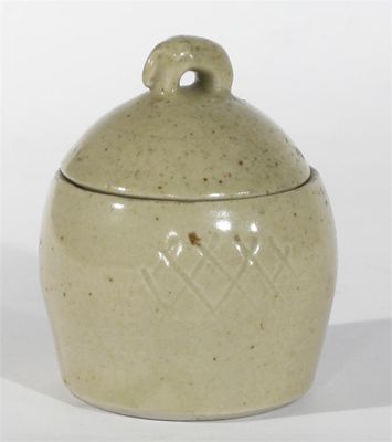 Appraisal: A St Ives porcelain vase and cover by Bernard Leach