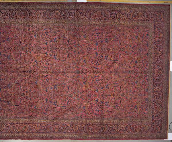 Appraisal: A Kashan carpet Central Persia circa size approximately ft in