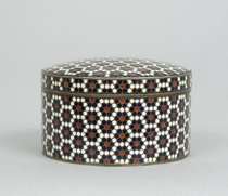 Appraisal: Gustav Klingert Enamel Box Moscow cicra - Drum shaped box