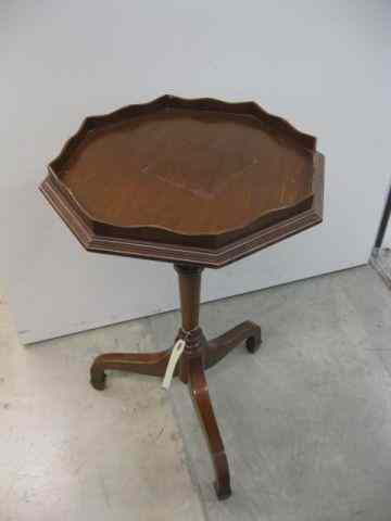 Appraisal: Biggs Mahogany Plant Stand tri-footed gallery top