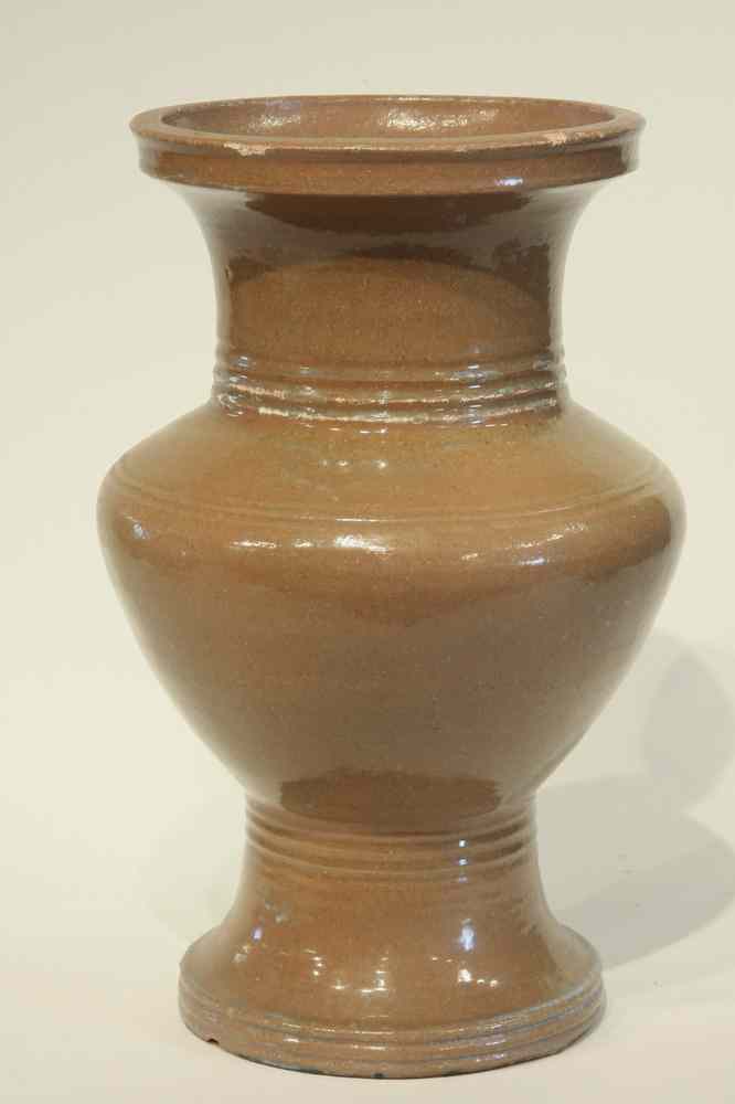 Appraisal: STONEWARE URN - Caramel Colored Stoneware Urn with broad shoulder