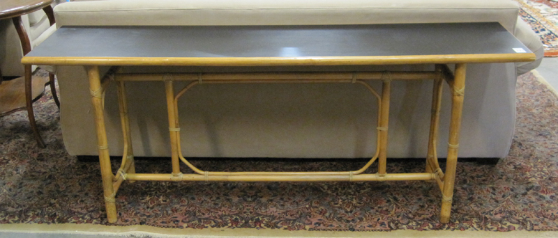 Appraisal: McGUIRE SOFA TABLE McGuire Furniture Co San Francisco c having