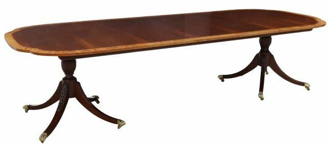 Appraisal: Sheraton style mahogany extension dining table from the Historic Charleston