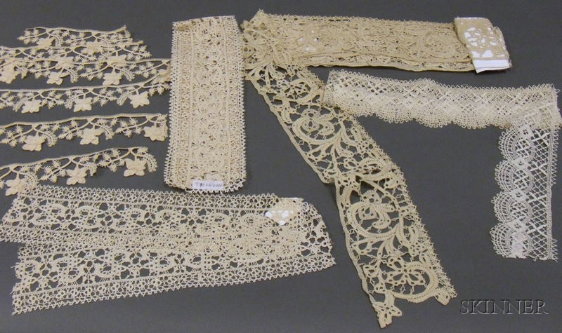 Appraisal: Group of Mostly Italian Lace Trims and Edging th century