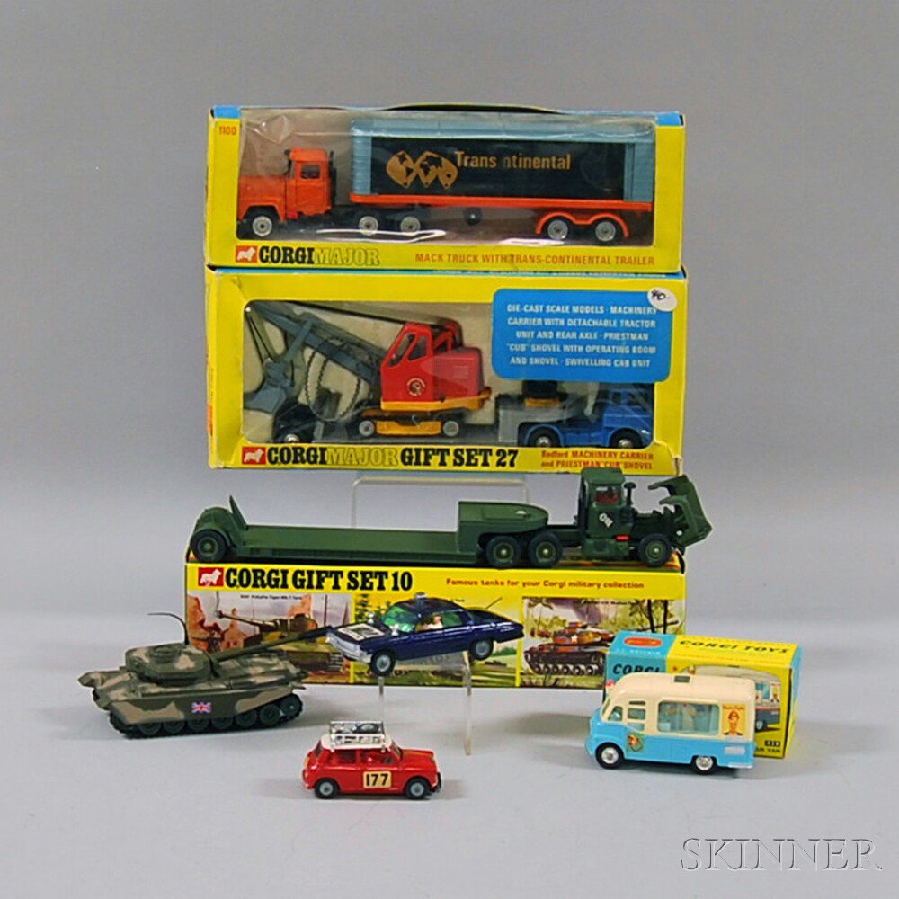 Appraisal: Six Corgi Toys Vehicles and Gift Sets including Man From