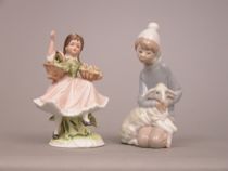 Appraisal: Lot of Two Porcelain Figures Including One Lladro and One