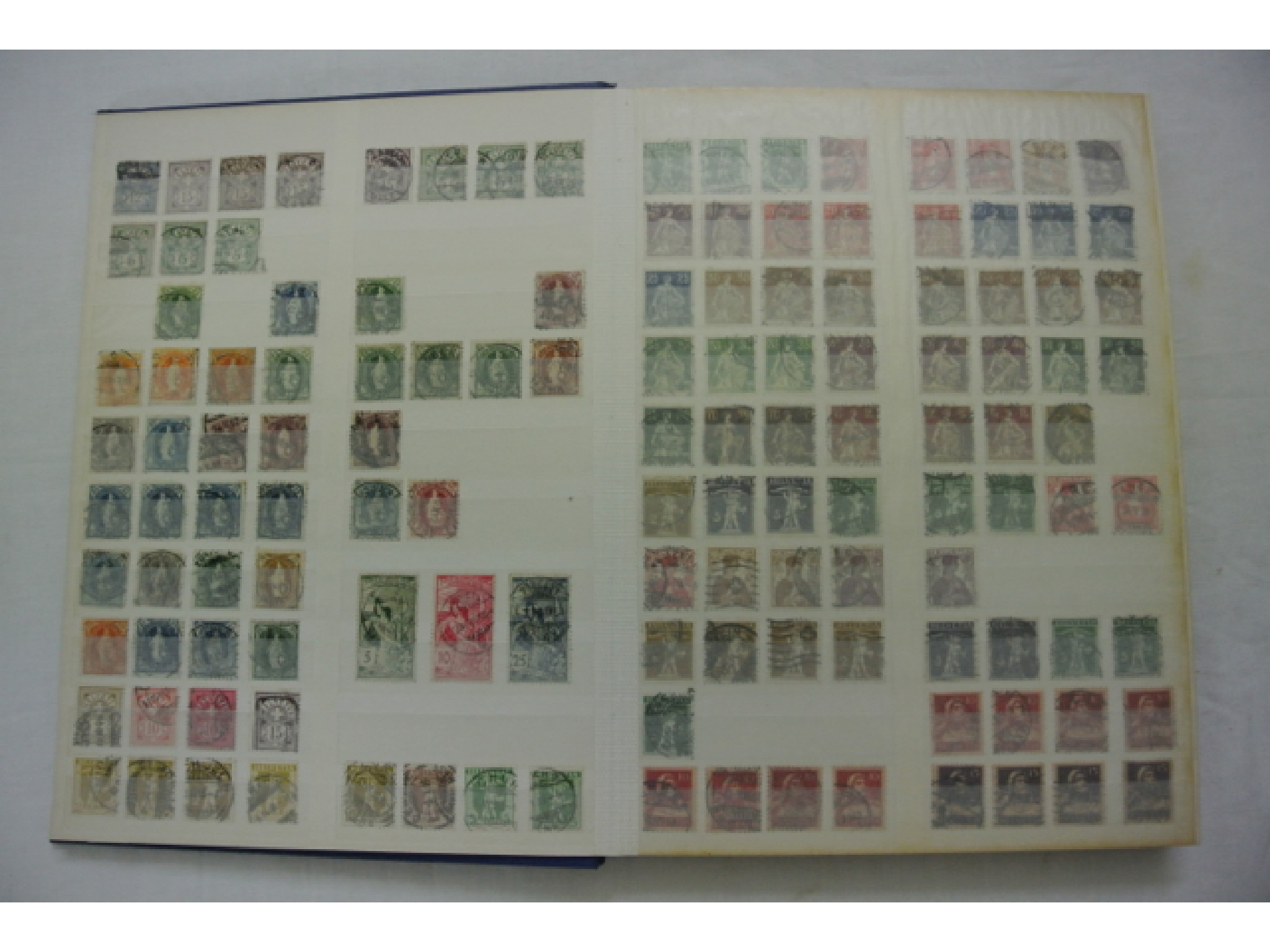 Appraisal: A stock book containing a large quantity of stamps from