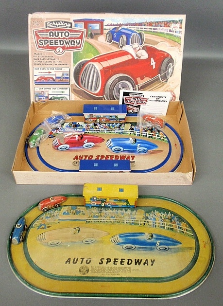 Appraisal: - Tin Auto Speedway game toy by Automatic Toy Co