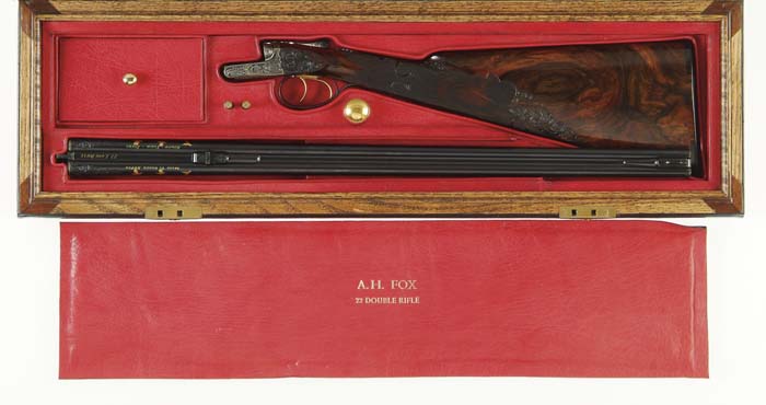 Appraisal: SPECTACULAR RARE FOX MINIATURE DBL RIFLE Cal LR SN EXP