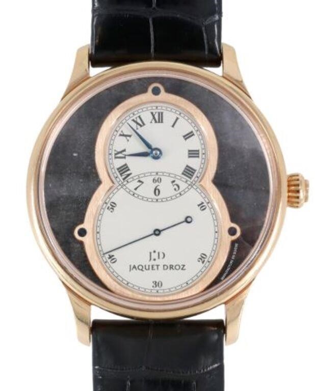 Appraisal: JAQUET DROZ GRANDE SECONDE KT GOLD LE WATCHGent's Swiss Jaquet