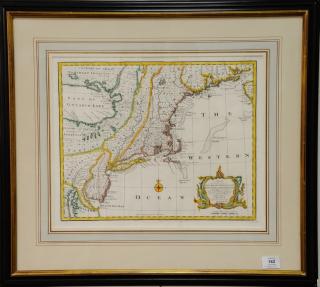 Appraisal: Emanuel Bowen hand colored double page engraved map A New