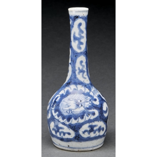 Appraisal: A Chinese blue and white dragon vase bottle shaped cm