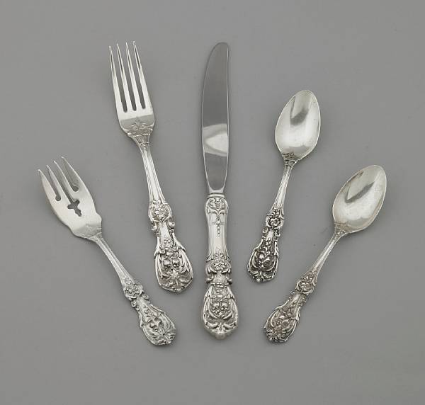 Appraisal: Silver and Silverplate - in forks salad forks teaspoons oz