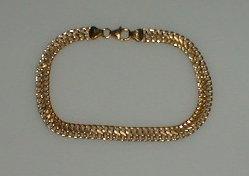 Appraisal: A double chain bracelet light weight stamped Italy