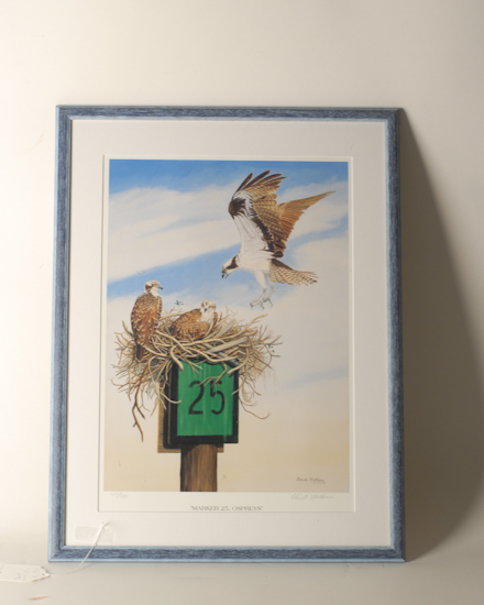 Appraisal: Christi Mathews Marker Ospreys Print numbered dated pencil signed lower