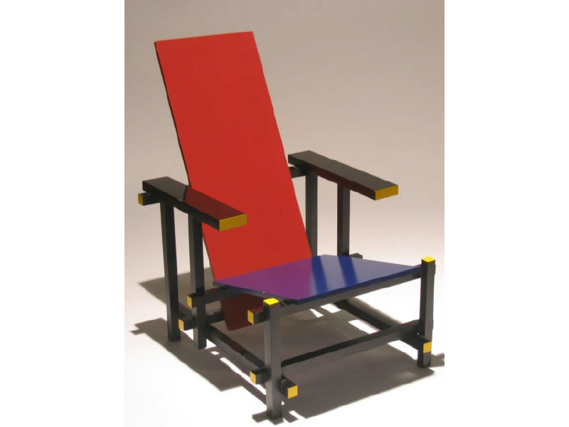 Appraisal: GERRIT THOMAS RIETVELD DUTCH - RED AND BLUE CHAIR by